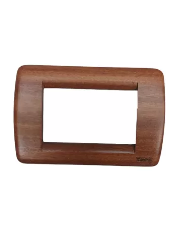 Vimar 16753.58 Placa 3 módulos en madera de caoba